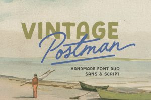 Vintage Postman – Handmade Font Duo