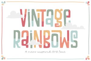 Vintage Rainbows Font