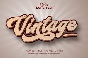 Vintage, Retro Editable Text Effect