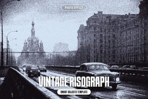 Vintage Risograph Photo Effect