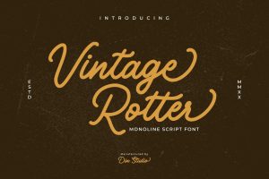 Vintage Rotter-Monoline Script Font
