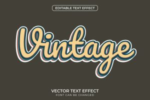 Vintage Text effect