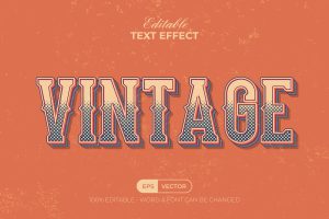 Vintage Text Effect Dot Textured Style