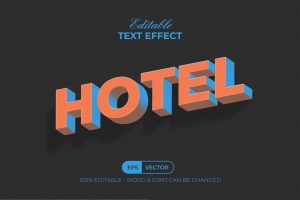 Vintage Text Effect Long Shadow