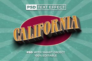 Vintage Text Effect Wave Style