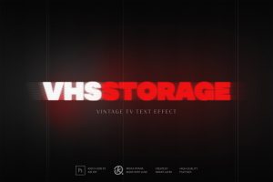 Vintage TV Text Effect