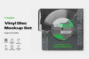 Vinyl Disc Mockup Set