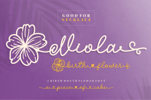 Viola Birth Flower – An Ornament Script Font