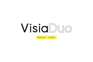 VISIA Duo (Natural & Outline) – Geometric Typeface