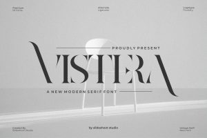Vistera || Stencil Serif Font
