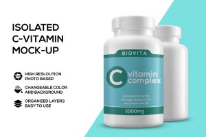Vitamin bottle mockup