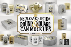 Vol. 1 Metal Can Mockup Collection