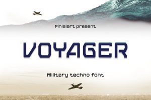 VOYAGER – Military Techno Display Font