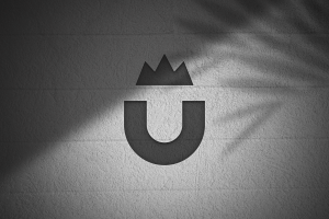 Wall logo mockup