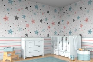Wall Mural Mockup in Baby’s Room