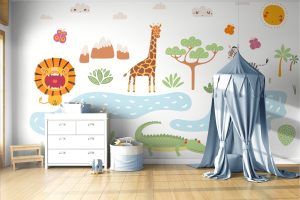 Wall Mural Mockup in Baby’s Room