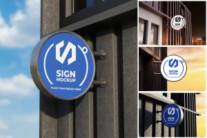 Wall Sign Mockup