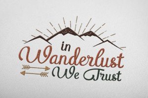 Wanderlust T-Shirt / Retro Logo Design