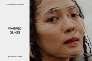 Warped Glass PSD Photo Effect