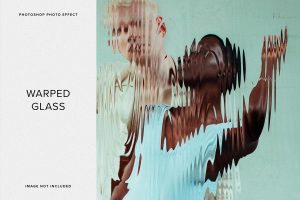 Warped Glass PSD Photo Effect