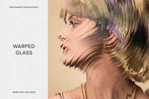 Warped Glass PSD Photo Effect