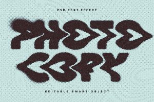 Warped Halftone PSD Text Effect