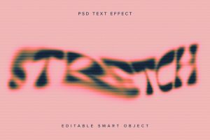 Warped PSD Text Effect