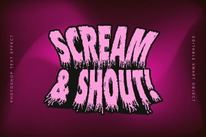 Warped Vector Text Effect Mockup
