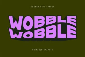 Warped Vector Text Effect Mockup