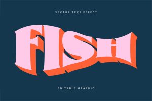 Warped Vector Text Effect Mockup