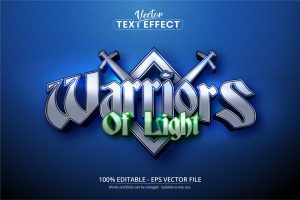Warriors of Lights – Editable Text Effect