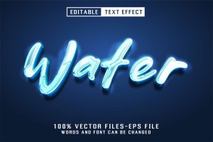 Water 3d Text – Editable Text Effect