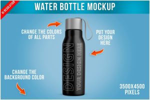 Water Bottle Mockup