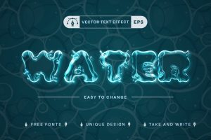 Water Splash – Editable Text Effect, Font Style