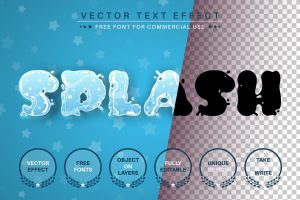 Water Splash – Editable Text Effect, Font Style