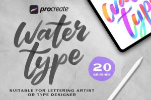 Water Type – Procreate Brushes