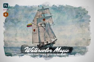Watercolor Magic Photoshop Action