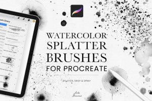 Watercolor Splatter Splash Brushes Procreate