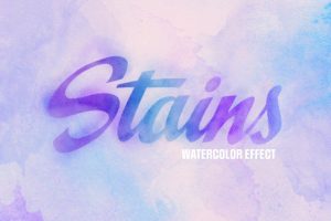 Watercolor Stains Text Effect