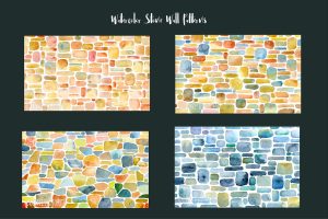 Watercolor Stone Wall Patterns