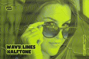 Wavy Halftone Photo Effect