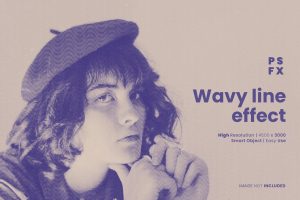 Wavy lines photo effect