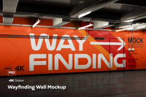 Wayfinding Wall Mockup