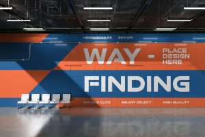 Wayfinding Wall Mockup