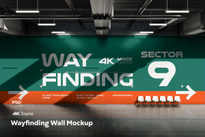 Wayfinding Wall Mockup
