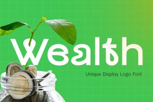 Wealth – Unique Display Logo Font