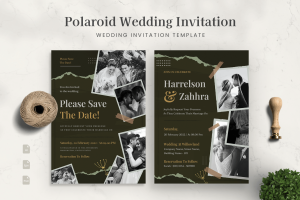 Wedding Invitation – Minimal Polaroid