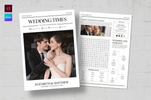 Wedding Newspaper Flyer Template