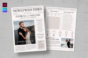 Wedding Newspaper Flyer Template