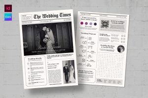 Wedding Newspaper Flyer Template